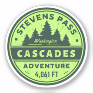 Stevens Pass, cascades range Washington hike trail Sticker
