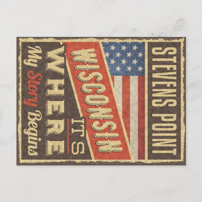 Stevens Point Wisconsin Postcard (Front)