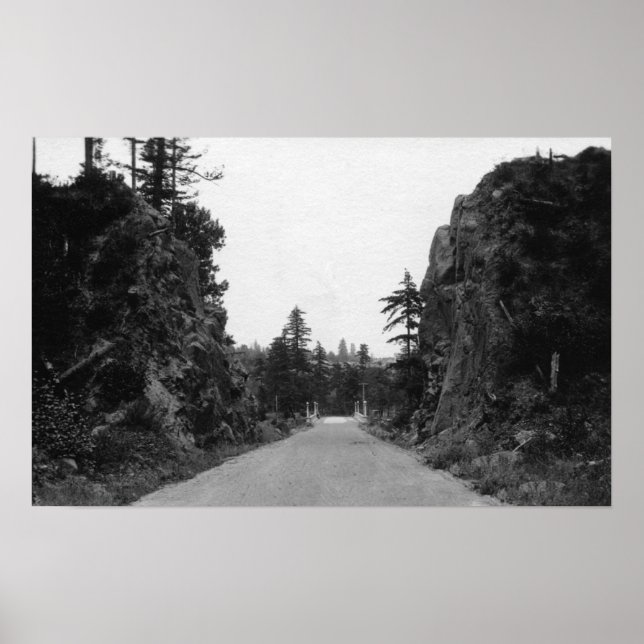 Stevenson Pass, WA View North Bank Highway Poster (Front)