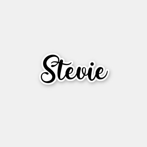 Stevie Name _ Handwritten Calligraphy Sticker