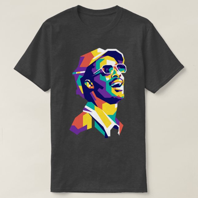 Stevie Wonder WPAP Limit Color Pillow T-Shirt (Design Front)