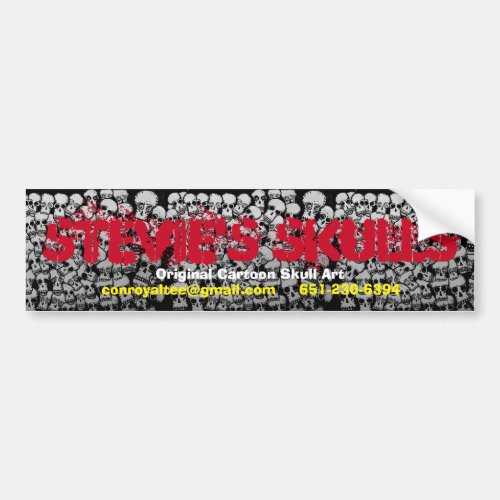 Stevies Skulls Bumper Sticker