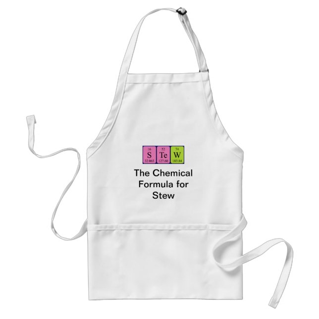 Stew periodic table word apron (Front)