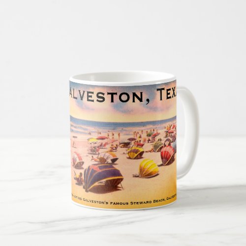 Steward Beach Galveston Texas Coffee Mug