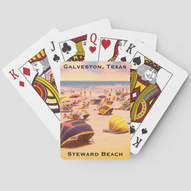 Steward Beach, Galveston, Texas Poker Cards (Back)