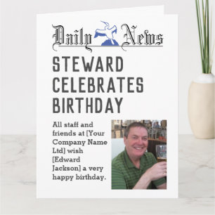 Steward Birthday Card to Personalise