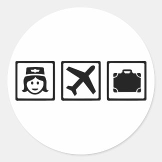 Stewardess Classic Round Sticker