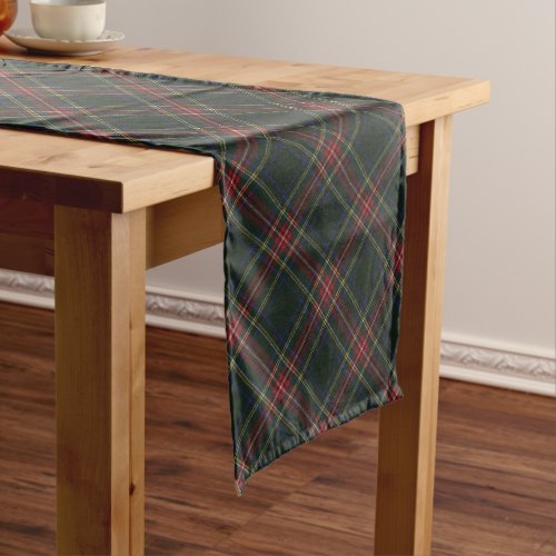 Stewart Black Modern Original Scottish Tartan Medium Table Runner