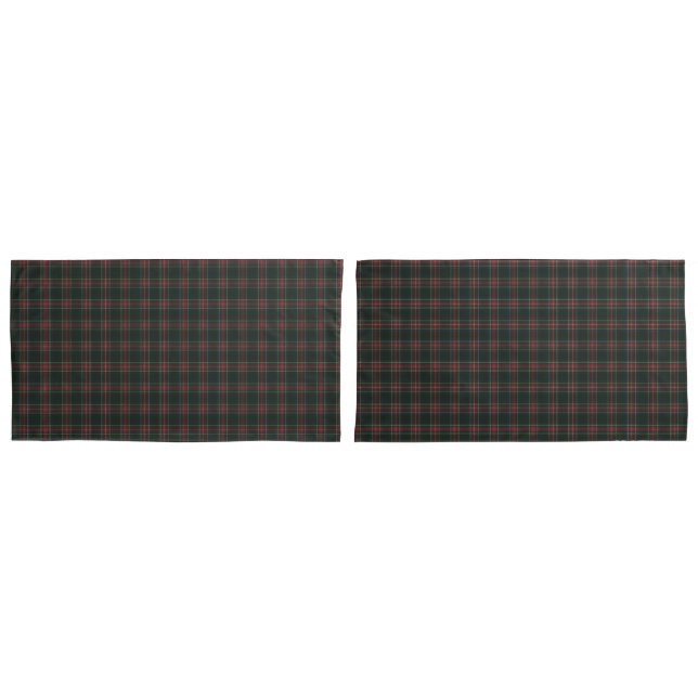 Stewart Black Modern Original Scottish Tartan  Pillow Case (Front-Set)