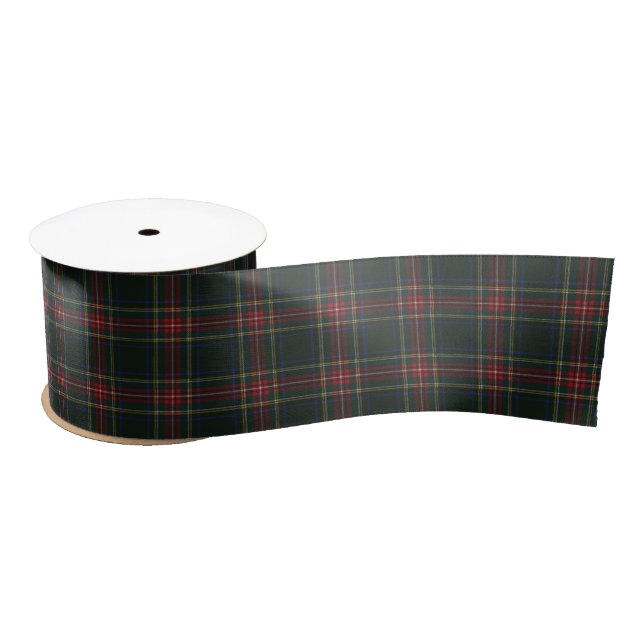 Stewart Black Modern Original Scottish Tartan Satin Ribbon (Spool)