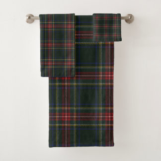 Stewart Black Modern Original Tartan Bath Towel Set