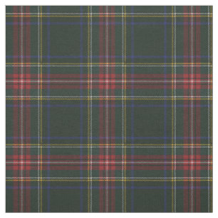 Stewart Black Modern Original Tartan Fabric