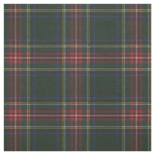 Stewart Black Modern Original Tartan Fabric