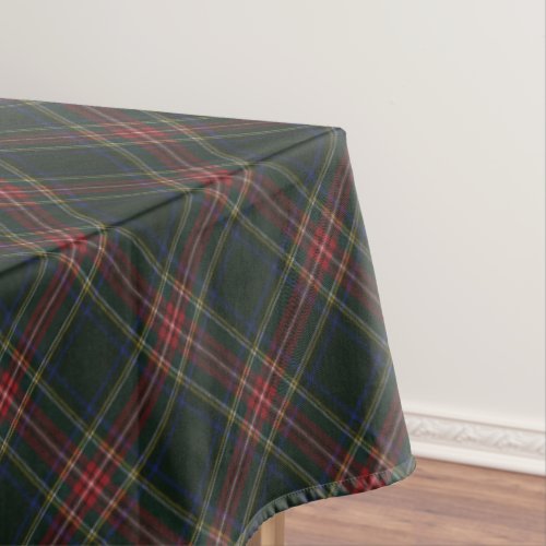 Stewart Black Modern Scottish Tartan Tablecloth