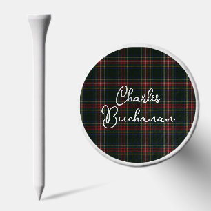 Stewart Black Original Scottish Tartan Golf Tees