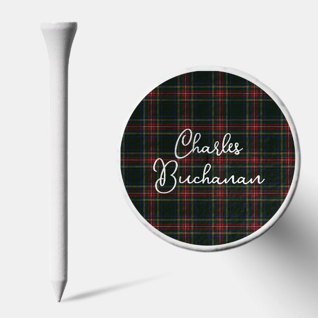 Stewart Black Original Scottish Tartan  Golf Tees (Combo)
