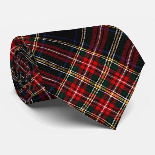 Stewart Black Original Scottish Tartan Neck Tie