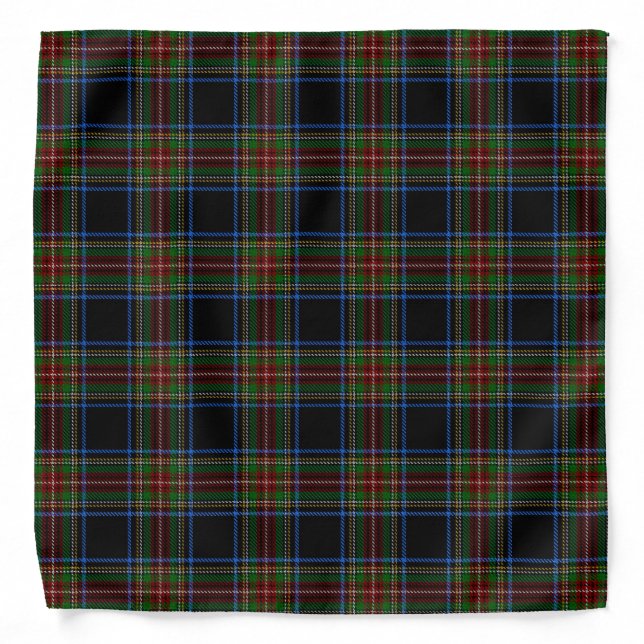 Stewart Black Tartan Bandana (Front)