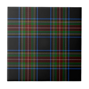 Stewart Black Tartan Ceramic Tile