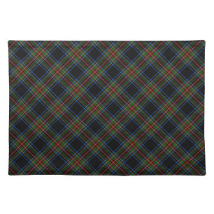 Stewart Black Tartan Cloth Placemat
