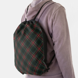 Stewart BlackDress Modern Original Scottish Tartan Drawstring Bag