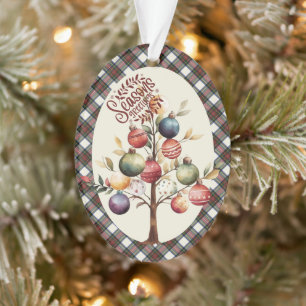Stewart Blue Dress Scottish Tartan Christmas Ornament