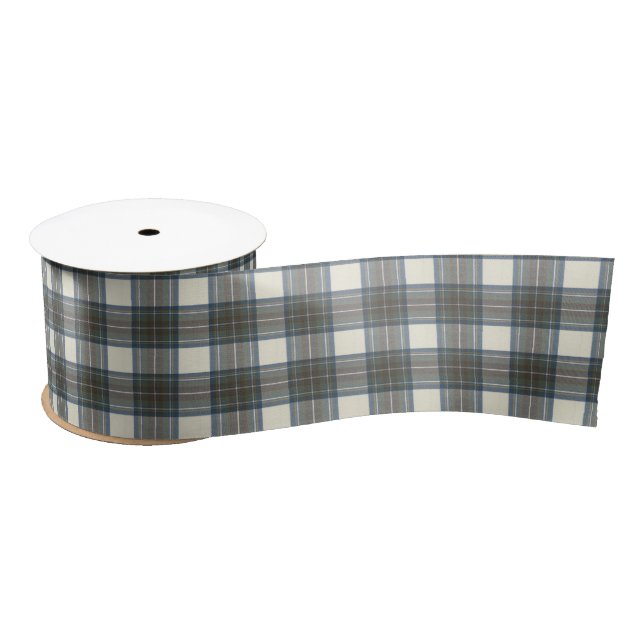 Stewart Blue Dress Scottish Tartan Satin Ribbon (Spool)