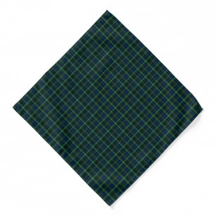 Stewart Clan Dark Green and Blue Hunting Tartan Bandana