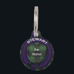 Stewart clan Hunting Plaid Scottish tartan Pet Tag<br><div class="desc">A lovely deisgn based on the real  scottish plaid</div>