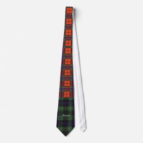 Stewart clan Hunting Plaid Scottish tartan Tie