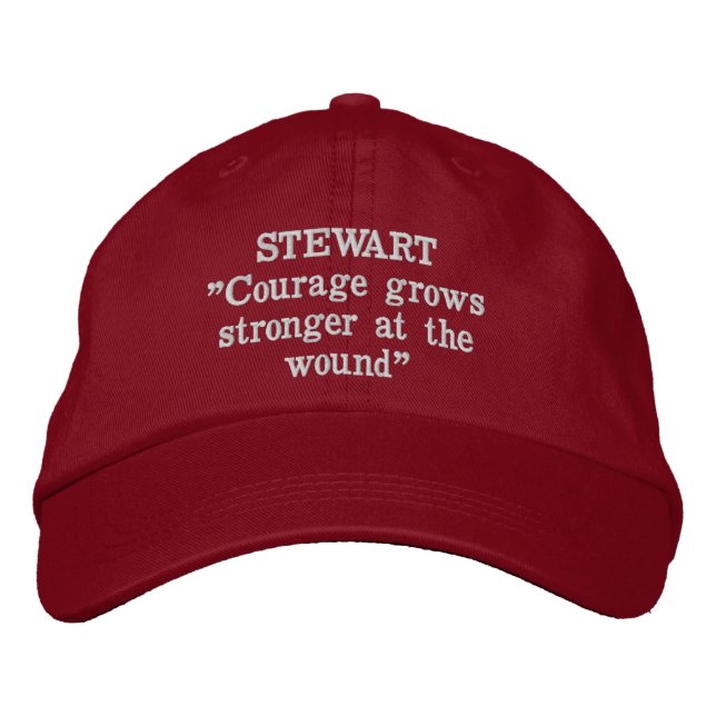 Stewart Clan Motto Embroidered Hat (Front)