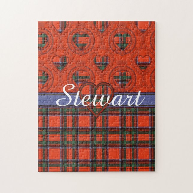 Stewart clan Plaid Scottish tartan Jigsaw Puzzle (Vertical)