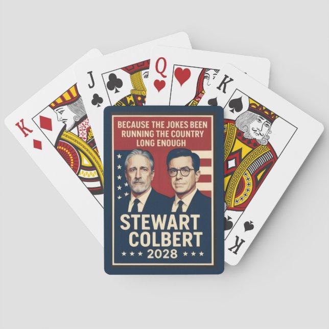 Stewart/Colbert 2028 Poker Cards (Back)