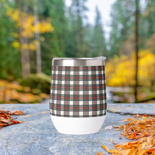 Stewart Dress Modern Scottish Clan Tartan Thermal Wine Tumbler (Outdoor)