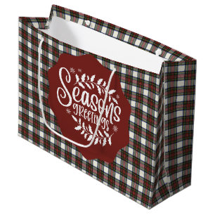 Stewart Dress Modern Scottish Tartan Large Gift  Bag