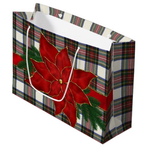 Stewart Dress Modern Scottish Tartan Large Gift Bag