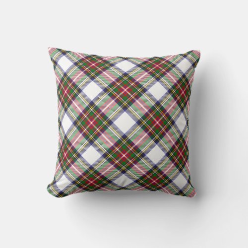 Stewart Dress Modern Tartan Plaid Argyle Pattern Throw Pillow