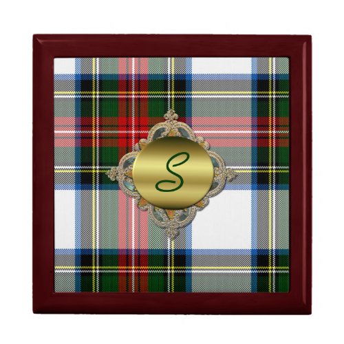 Stewart Dress Monogrammed Plaid Tile Box