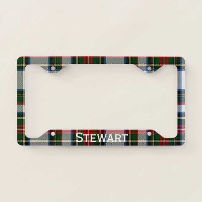 Stewart Dress Plaid License Plate Frame (Front)