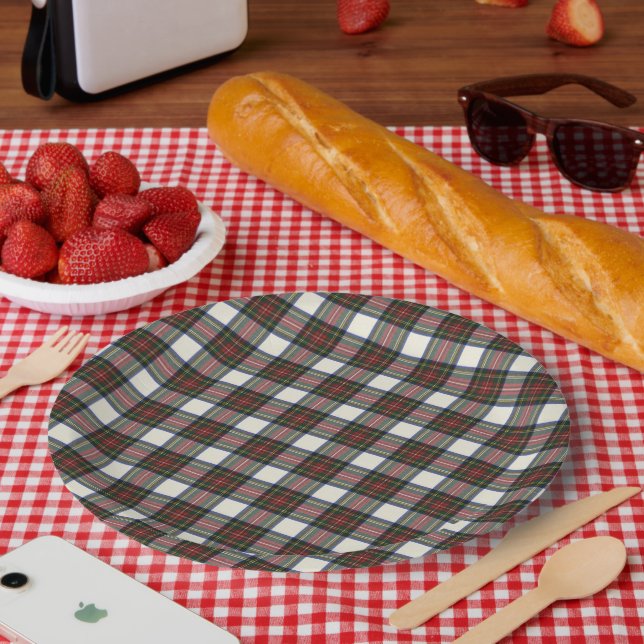 Stewart Dress Scottish Clan Tartan Paper Plates (Picnic)