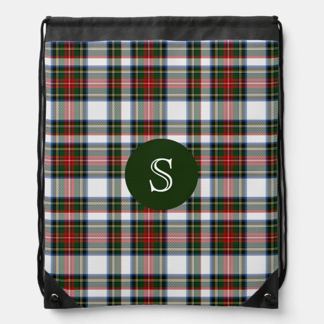 Stewart Dress Tartan Plaid Monogram Backpack (Front)