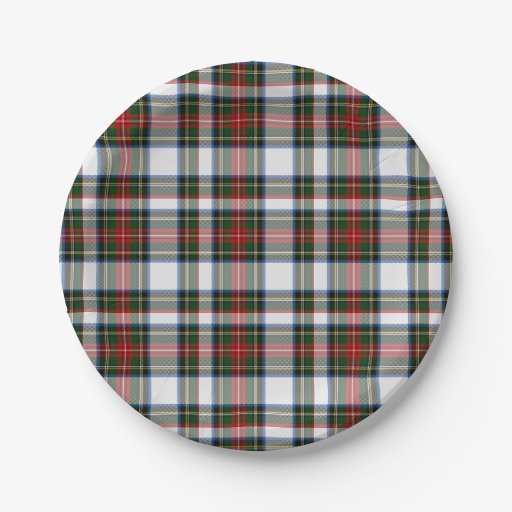 Stewart Dress Tartan Plaid Paper Plate 7 Inch Paper Plate | Zazzle