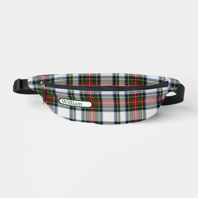 Stewart Dress Tartan Plaid Personalized Fanny Pack (Front)