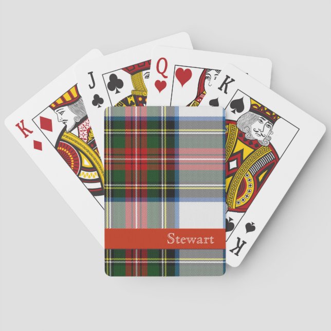 Stewart Dress Tartan Plaid Playing Cards (Back)