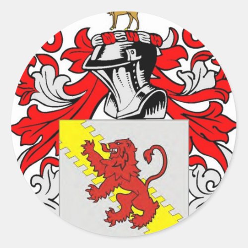 Stewart English Coat of Arms Classic Round Sticker