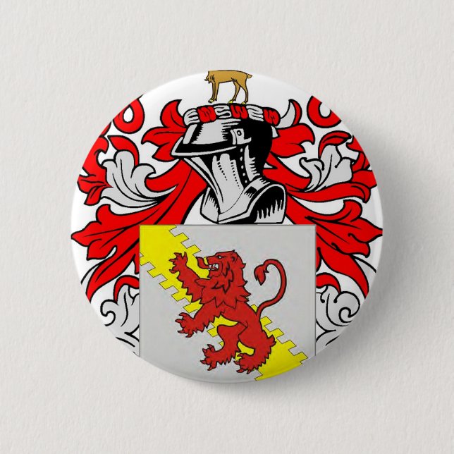 Stewart (English) Coat of Arms Pinback Button (Front)