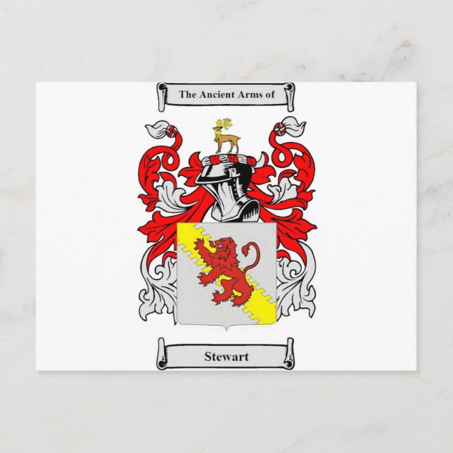 Stewart (English) Coat of Arms Postcard (Front)