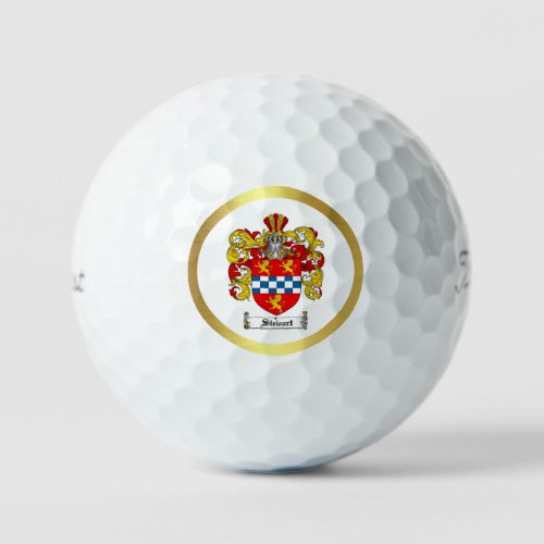 Stewart Family Coat of Arms Golf Balls