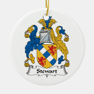 Stewart Family Crest Ceramic Ornament
