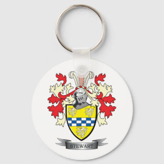 Stewart Family Crest Coat of Arms Keychain